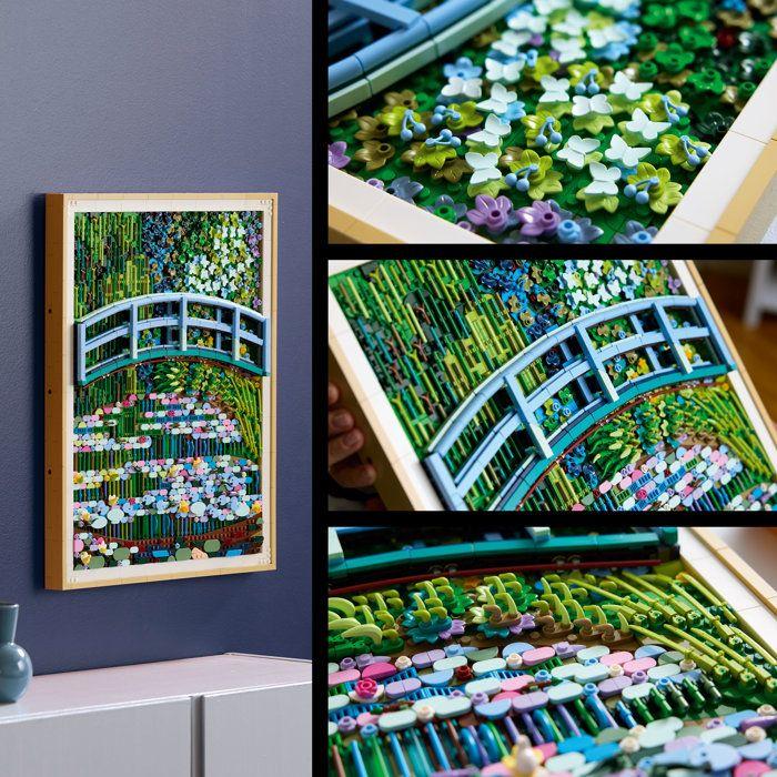 LEGO Art 31220 Claude Monet : le Bassin aux Nymphéas, Harmonie Verte - Set pour Adulte