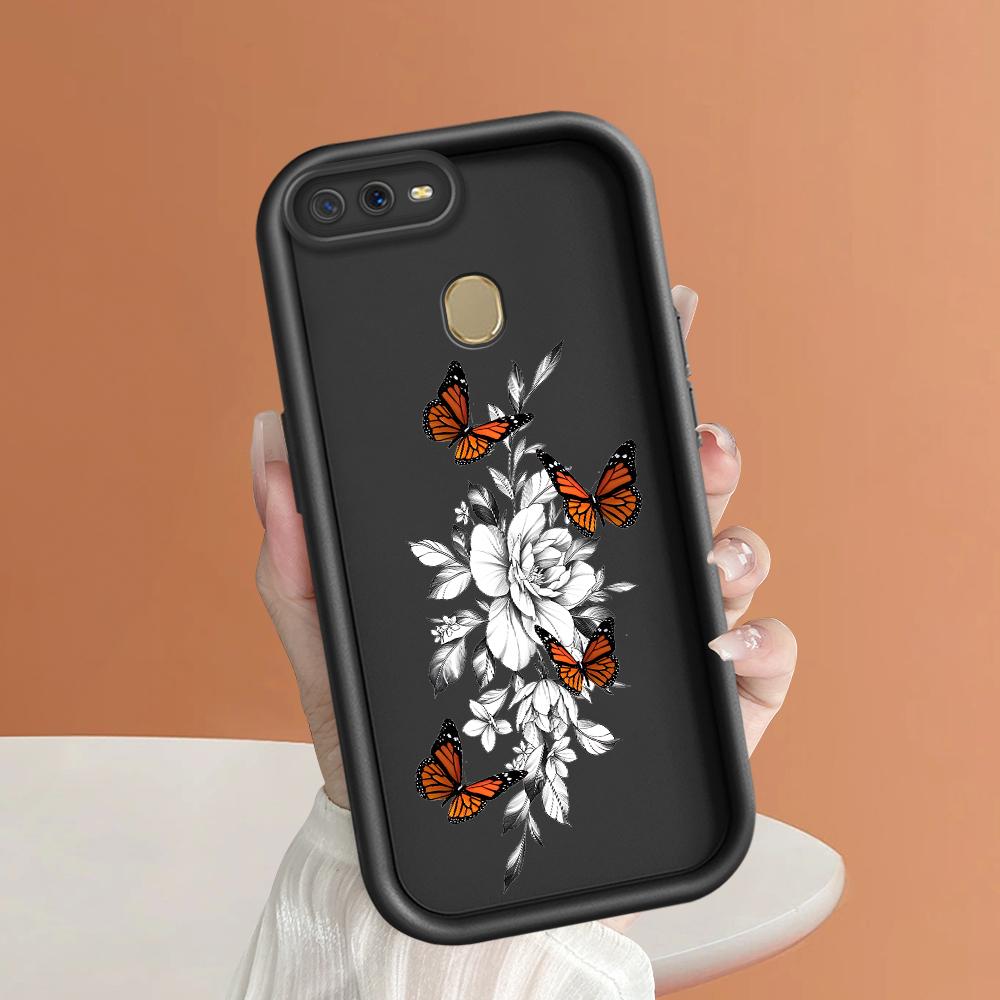 Soft Silicone Square Ladders Cartoon Pattern Full Cover Camera Protection Shockproof Case for OPPO Reno Realme OnePlus