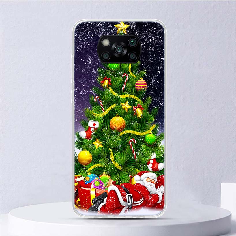 Christmas Santa Claus Present Soft Case For Xiaomi Poco X7 X6 X5 X4 X3 Nfc F7 Ultra F6 F5 Pro Phone Cover F4 Gt F3 M5S M4 M3 M5