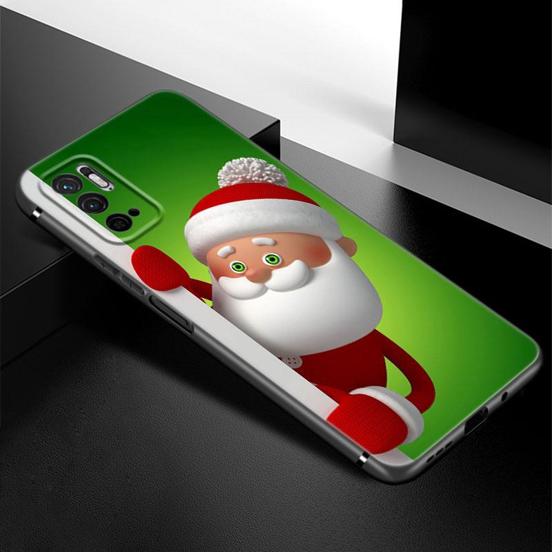 

Чехол для телефона с рождественским снеговиком для Xiaomi Redmi Note 7 8 9 10 Lite 11 11E 11T 12 Pro 11S 4G 10T 5G 8T 9S 10S, черный чехол из ТПУ Redmi Note 7(Pro)