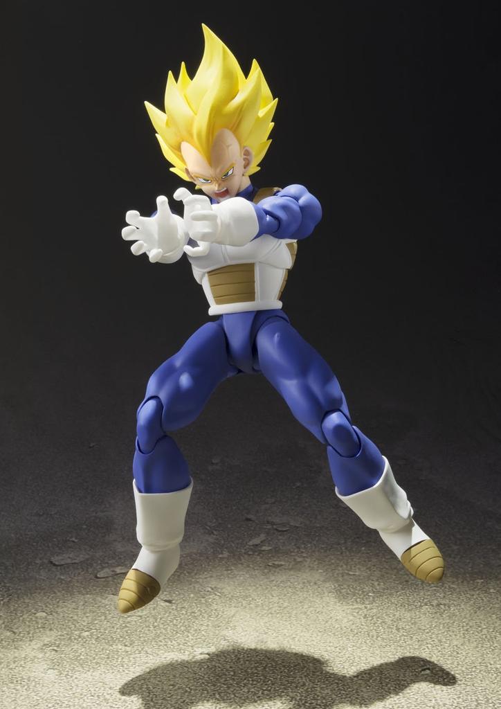 S.H.Figuarts Dragon Ball Z Super Saiyan Vegeta, approximately 135mm, PVC & ABS, pre-painted action figure [Used]