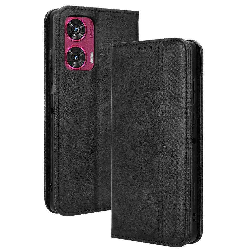 For Motorola Edge 50 Fusion 5G Case Stand Wallet Retro Leather Phone Cover