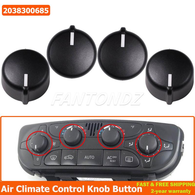 

4X Climate Air Conditioner Control Button Knob For Mercedes C-Class W203 C320 C240 C230 2038300685 A2038300685