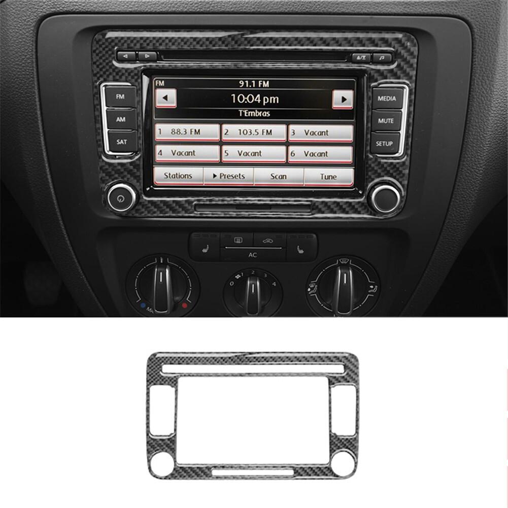 1x New Navigation Frame Trim Carbon Fiber Type-A For Volkswagen Jetta 2011-2014