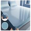 Solid Color Jacquard Single Fitted Sheet Breathable Skin Friendly Mattress Protector Foldable Household Summer Cooling Mat