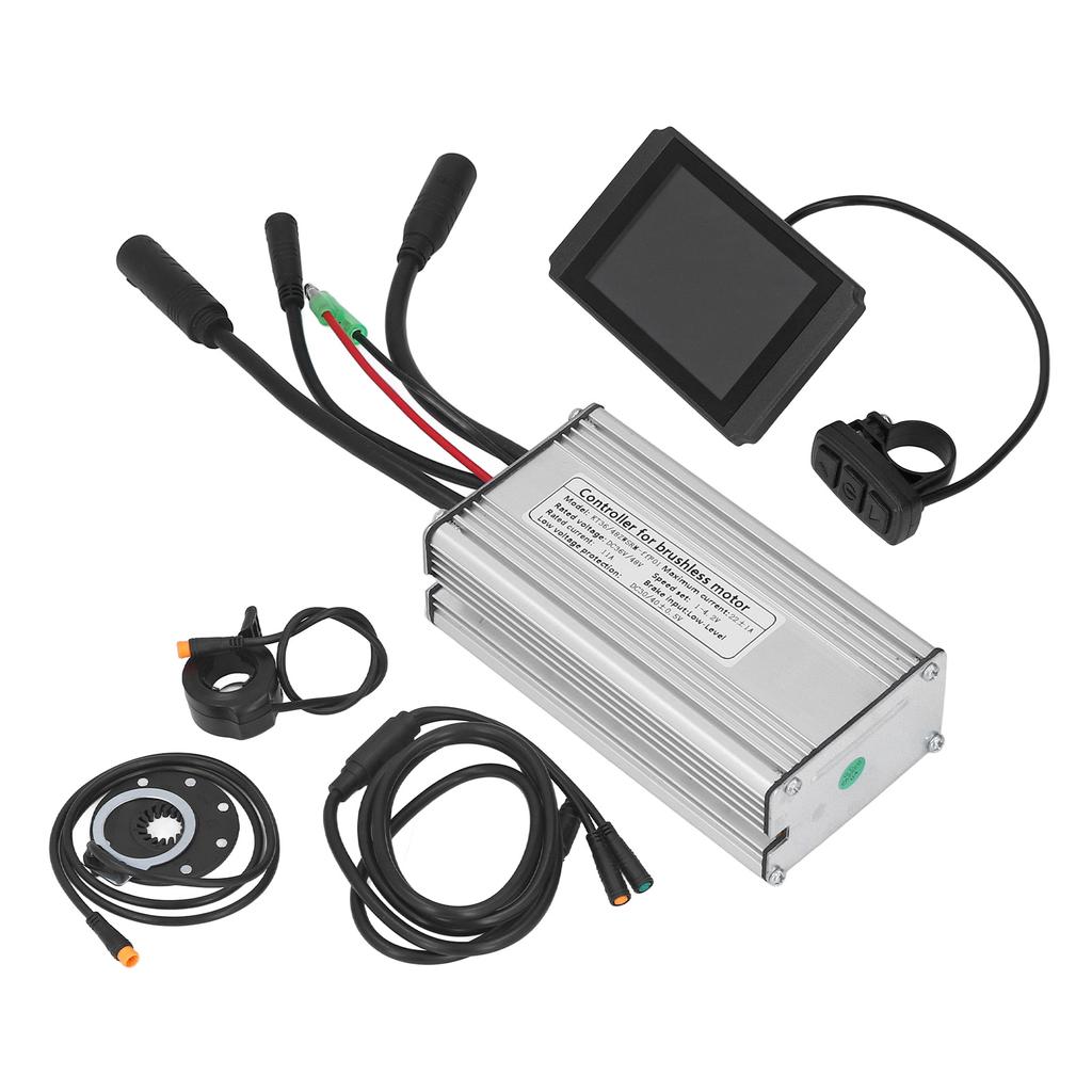 Electric Bicycle Modification Kit Waterproof 22A Controller and LCD8H Display Set for 500W Geared Motor