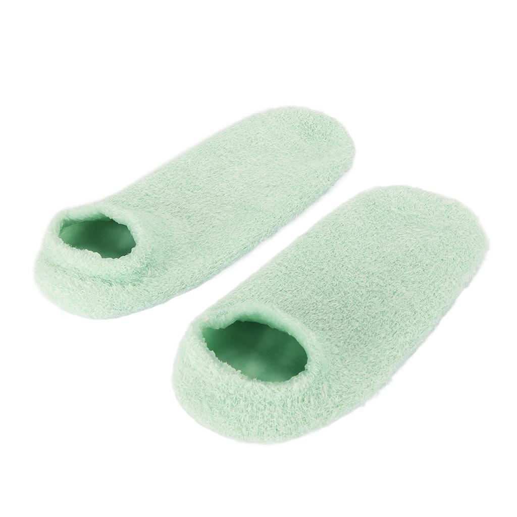 Foot Care Socks Moisturizing Remove Cracked Skin Prevent Slip Reusable Foot Gel Mask Green