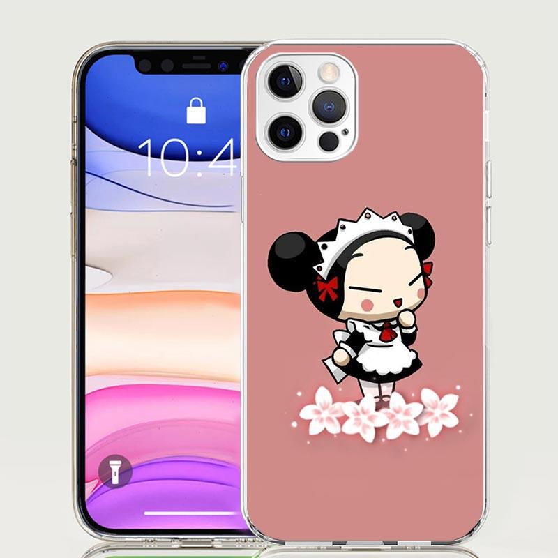 Cute Cartoon Pucca Garu Case Phone Cover for Apple iphone 17 Air 16 15 14 13 Mini 12 11 Pro Max 16E 7 Plus 8 + SE 2020 Trend Fun