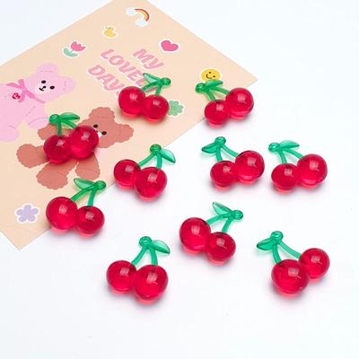 Acrylic Fruit Real Cherry Keychain Accessory Supplies