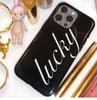 Y2K Lucky French English Lucky Phone Case for iPhone 17 16 15 14 13 12 11 Air Pro Max X XS XR 7 8 Plus Glossy Film Hard PC Cover