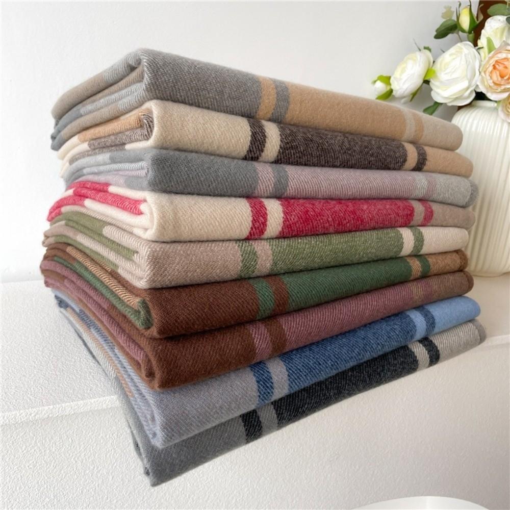 Keep Warm Plaid Scarf Thick Shawl Wrap Fashion Imitation Cashmere Shawl  Gift