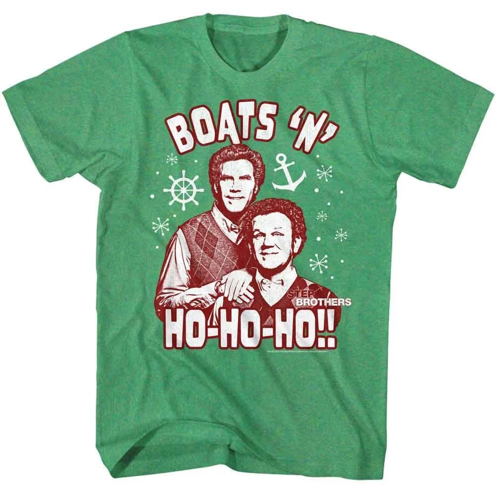 Step Brothers - Ho Ho Hoes - Officially Licensed - Green Heather Front Print Adu 140