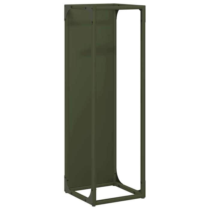 VidaXL Firewood Rack Olive Green 25x25x80 Cm, Fireplace Log Holder, Log Holder, Log Rack 864266