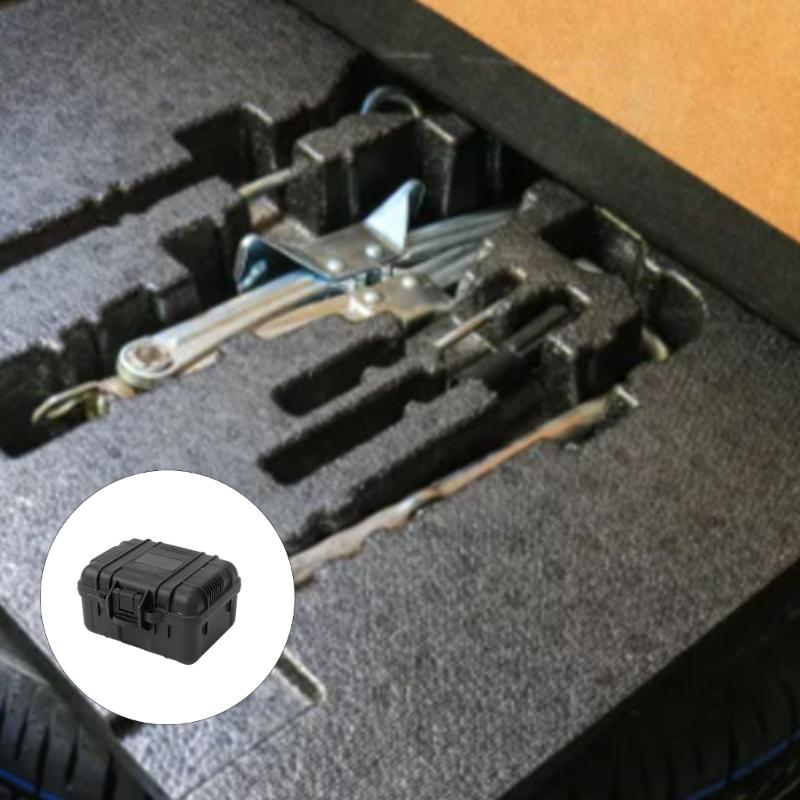 Dustproof Plastic Storage Box Container Organizer Case With Metal Hinges And Adjustable Spume Layer For Equipment Safety