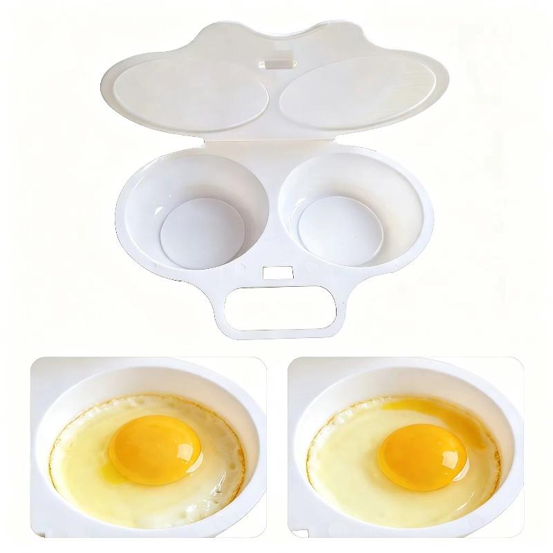 Food Grade Plastic Microwave Egg Cooker Heat Resistant Kitchen Egg Fryer Easy Clean Portable Steamed Egg Box