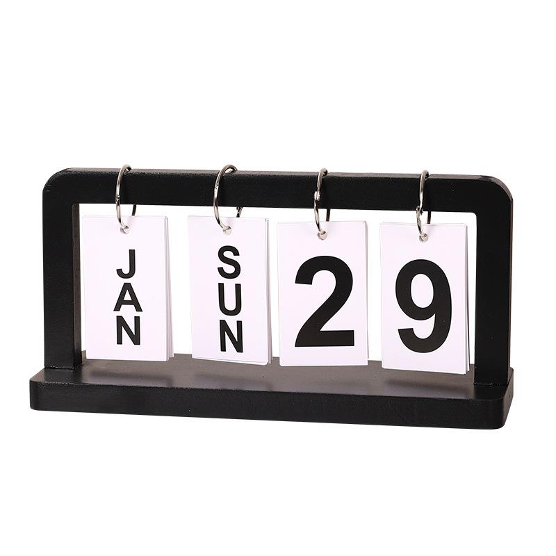 Kreativität Holz Umblätterkalender Schreibtisch Dauerkalender Heim Geschenk Dekoration Fotografie Dekorative Ornamente