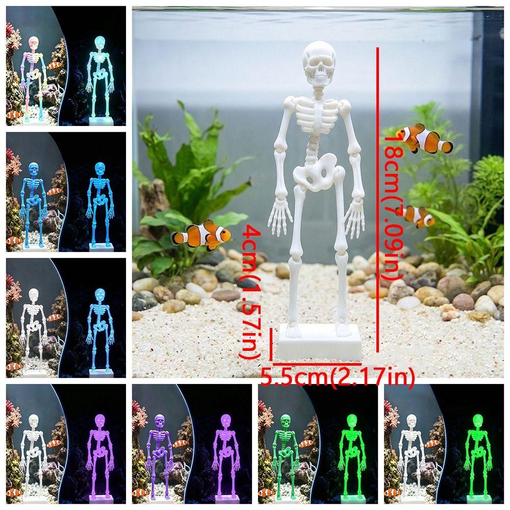 Realistic Dancing Skeleton Aquarium Bubbler 1D Printed with Pipe Suction Cup Fish Tank Dance Skull Bubbler Underwater