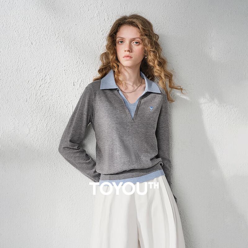 CHUYU Women's Polo Collar Knit Sweater