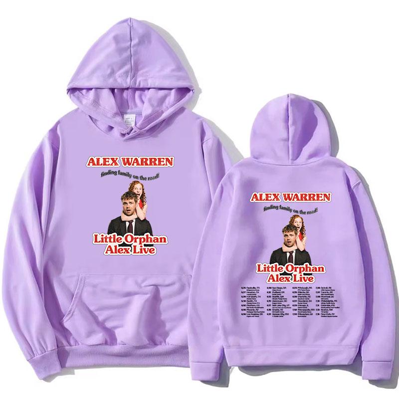 

Little Orphan Alex Live 2026 Hoodies Finding Family on The Road ALEX WARREN Sweatshirts Long Sleeve Loose Hooded Pullovers XXXL