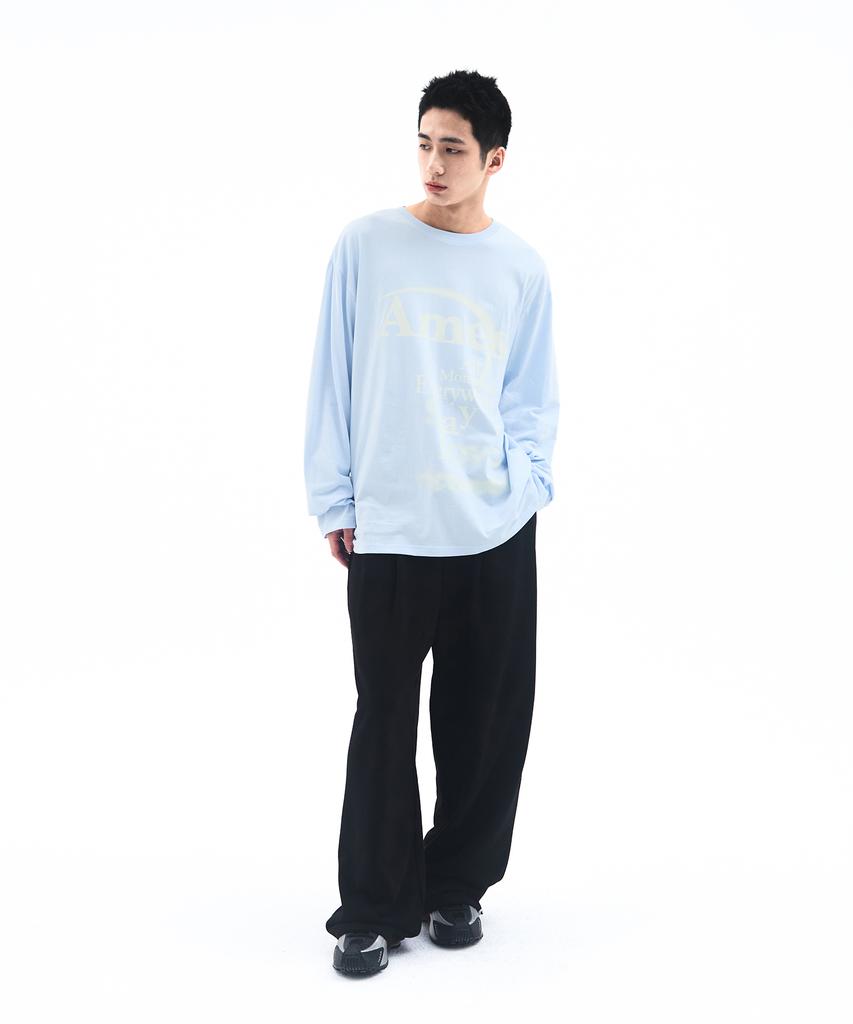 AMES-WORLDWIDE Basic Small Logo Sweat Pants Navy
