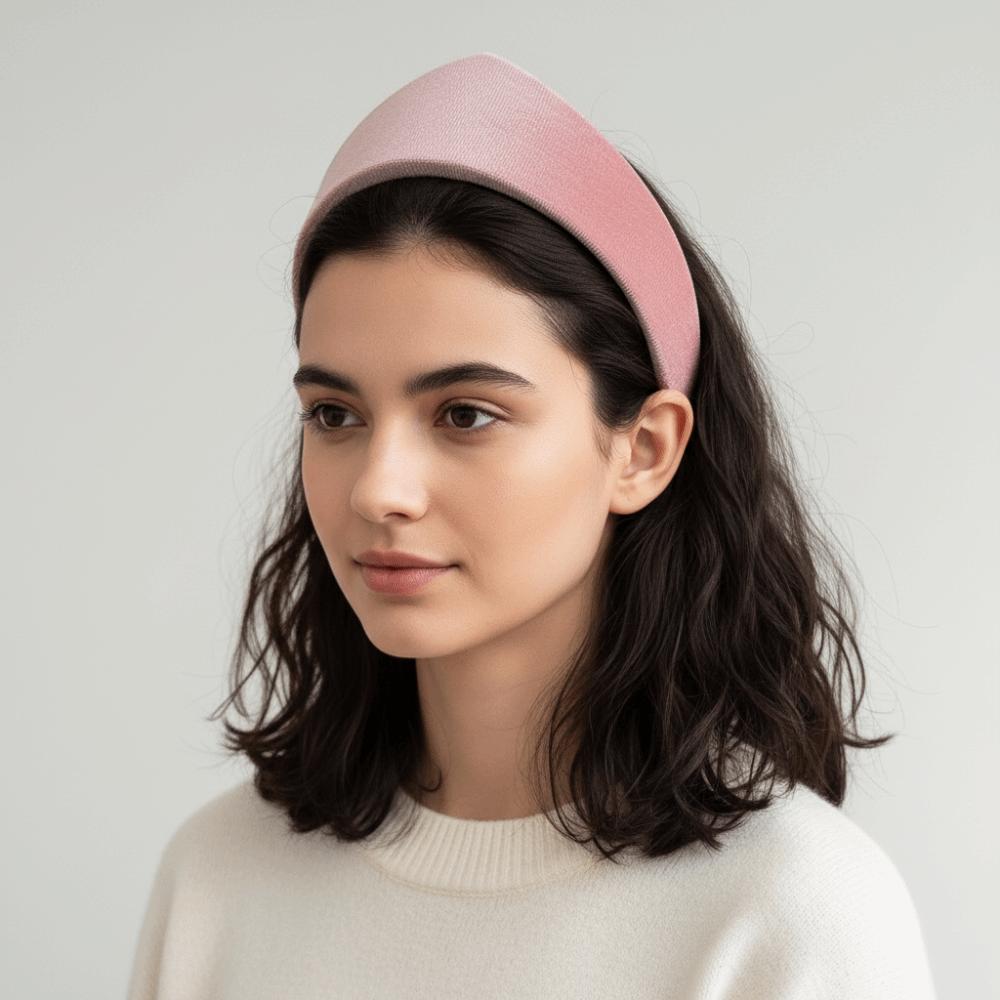 Unique Velvet Crown Headband Elegant European Hairband Queen Style Smooth Texture Headwear  Wedding