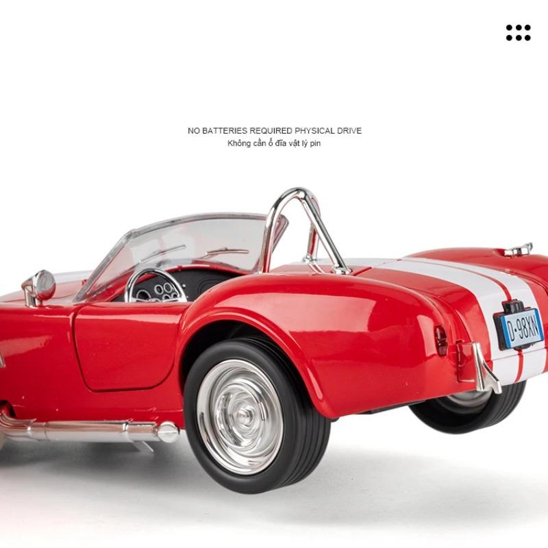 1/22 Ford Shelby Cobra 427 S/C 1965 Modello in Lega Macchinina Giocattolo Diecasts Fusione in Metallo Macchinina con Suono e Luce Giocattoli per Bambini Veicolo