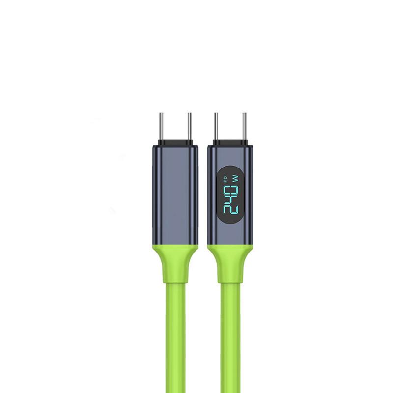 Digital 240W Fast Charging Usb Type C Cable Usb-C Quick Charge Data Transmission Charger Cord For Phone