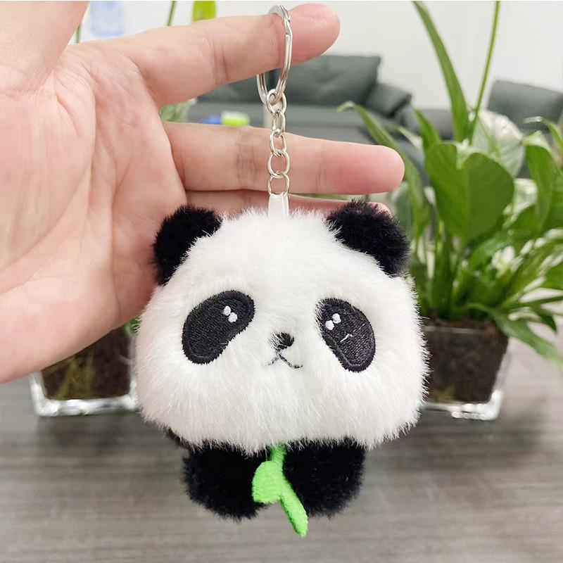 Plush Cartoon Cute Panda Doll Keychain Soft Stuffed Toy Perfect For Gift Kids