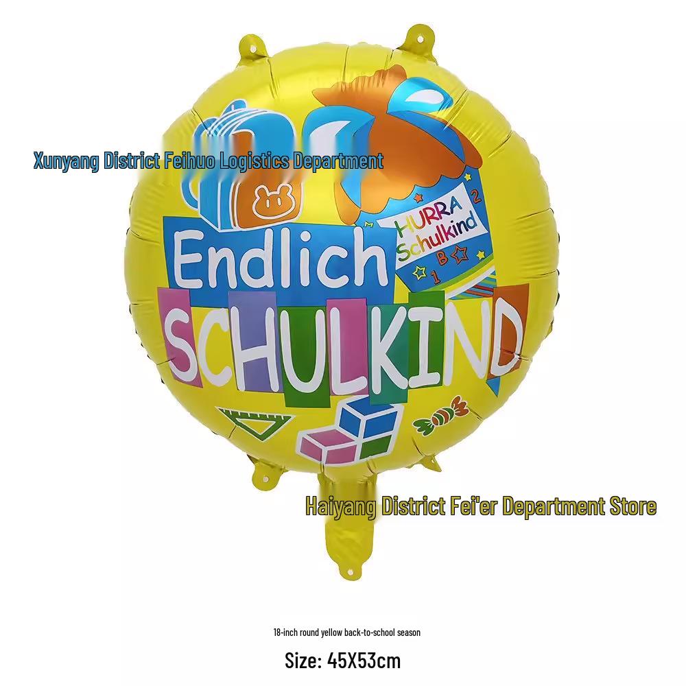 Back-to-School Ice Cream Shaped Balloons - Cartoon Decorations for New School Term
