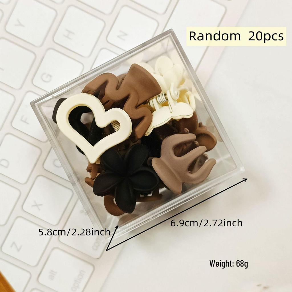 Kaffee-Farbenes Mini-Klammer-Set - Prinzessinnen Haar- & Pony-Accessoires