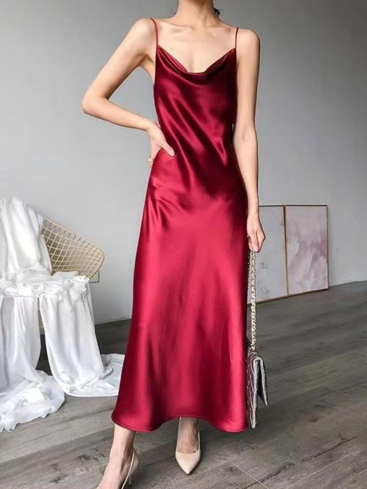 

Красное облегающее платье на подтяжках для женщин, летнее сексуальное вечернее платье для клуба, длинная юбка для женщин, одежда Y2k XL красный