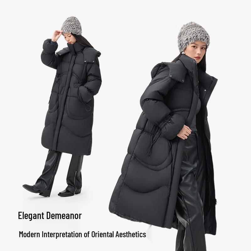 Qianrengang 2025 Women's Hooded Duck Down Jacket
