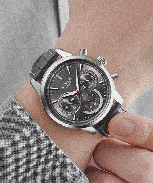 

[ST.SCOTT LONDON] ST.SCOTT LONDON Hades Multi Мужские кожаные часы ST2101L ST2101L-SGB