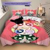 Custom Textile Power Puff Girls Bedding 3 Piece Set HD Print Duvet Cover Pillowcases for Teens Adult Bedroom Decoration