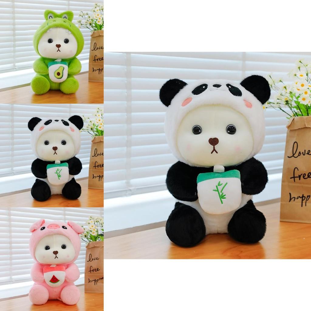 Plush Toy Panda With Short Plush Material For Kids And Collectors