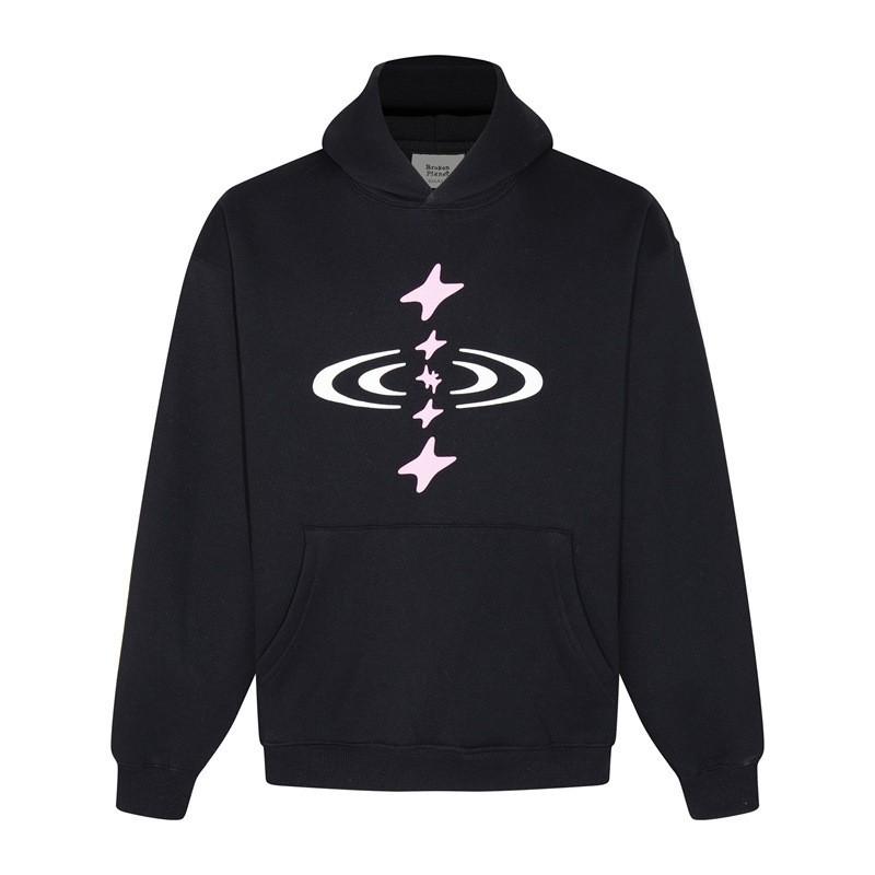 Broken Planet Hoodie Mens Oversized Streetwear Cotton Sweatshirt With Graphic Print 2025