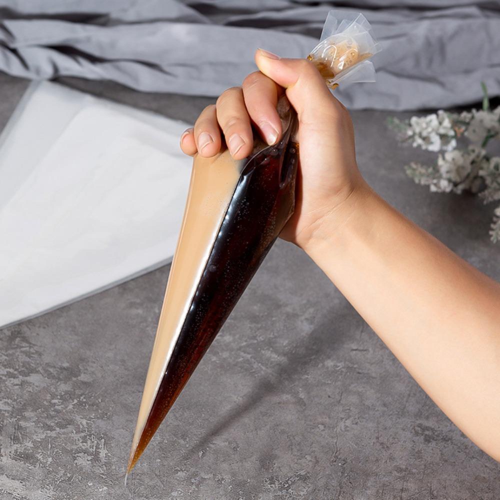 

50pcs/set Transparent Cream Pastry Bags Double Layer Pastry Pipette Bag Kitchen Baking Accessories 12 Inch