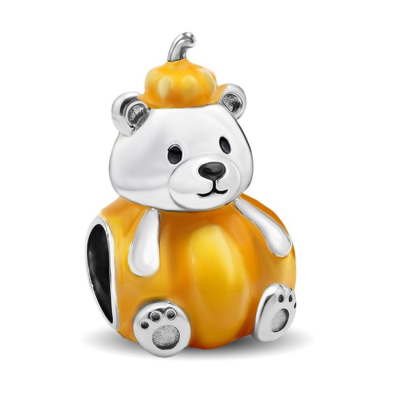 Copper Warm Maple Leaf Squirrel Golden Autumn Series Bead Fit Diy Bracelet Making Gift Of High Quality Jewelry