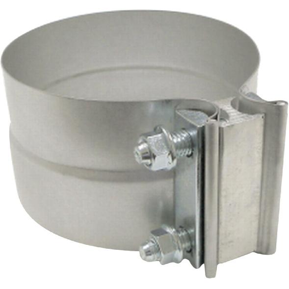 SmartParts 100450 4.5  Lap Joint Preformed Aluminized Steel Exhaust Band Clamp with I Block