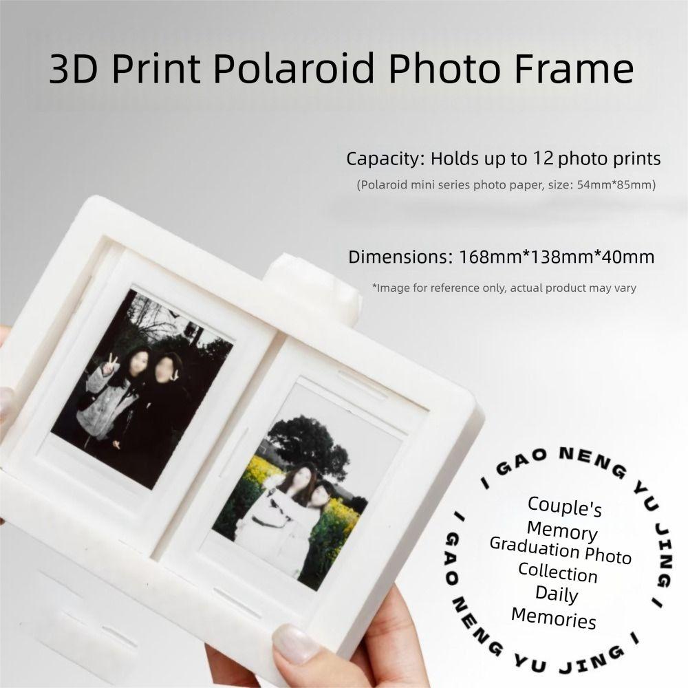 Transparent Tabletop Photo Frame Protective Photo Album 3D Rotating Photocard Holder  Desktop