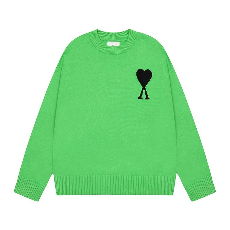 Womens Oversized Crewneck Knit Sweater With Heart Print Streetwear Long Sleeve Cotton Top 2025