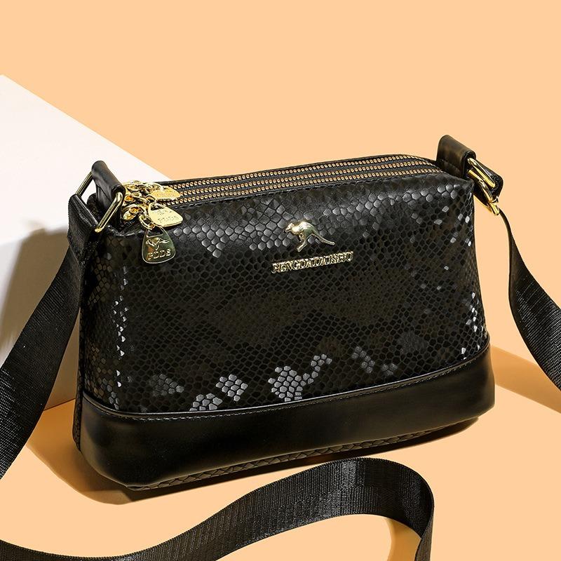 Sense Women's Bag Women's New Snakeskin Pattern Fashionable Versatile Autumn and Winter Shoulder Messenger Bag