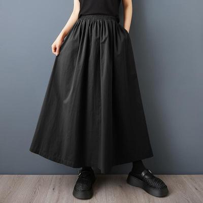Cotone taglie forti vita alta vintage estivo casual ampio lungo per donna gonne gonna da donna