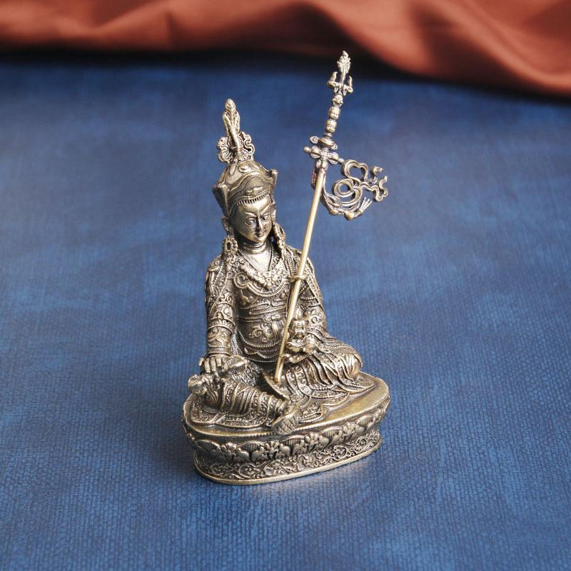 Czysty Mosiądz Lotos Narodziny Mistrz Budda Ozdoba na Biurko Statua Boga Religijnego Rzeźba Brązowa Dekoracja Rękodzieło Stara Miedź