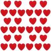 50Pcs Self Adhesive Wooden Heart Stickers for Valentine's Day Wedding Craft Scrapbook Gift Decoration Wooden Red Heart Sticker