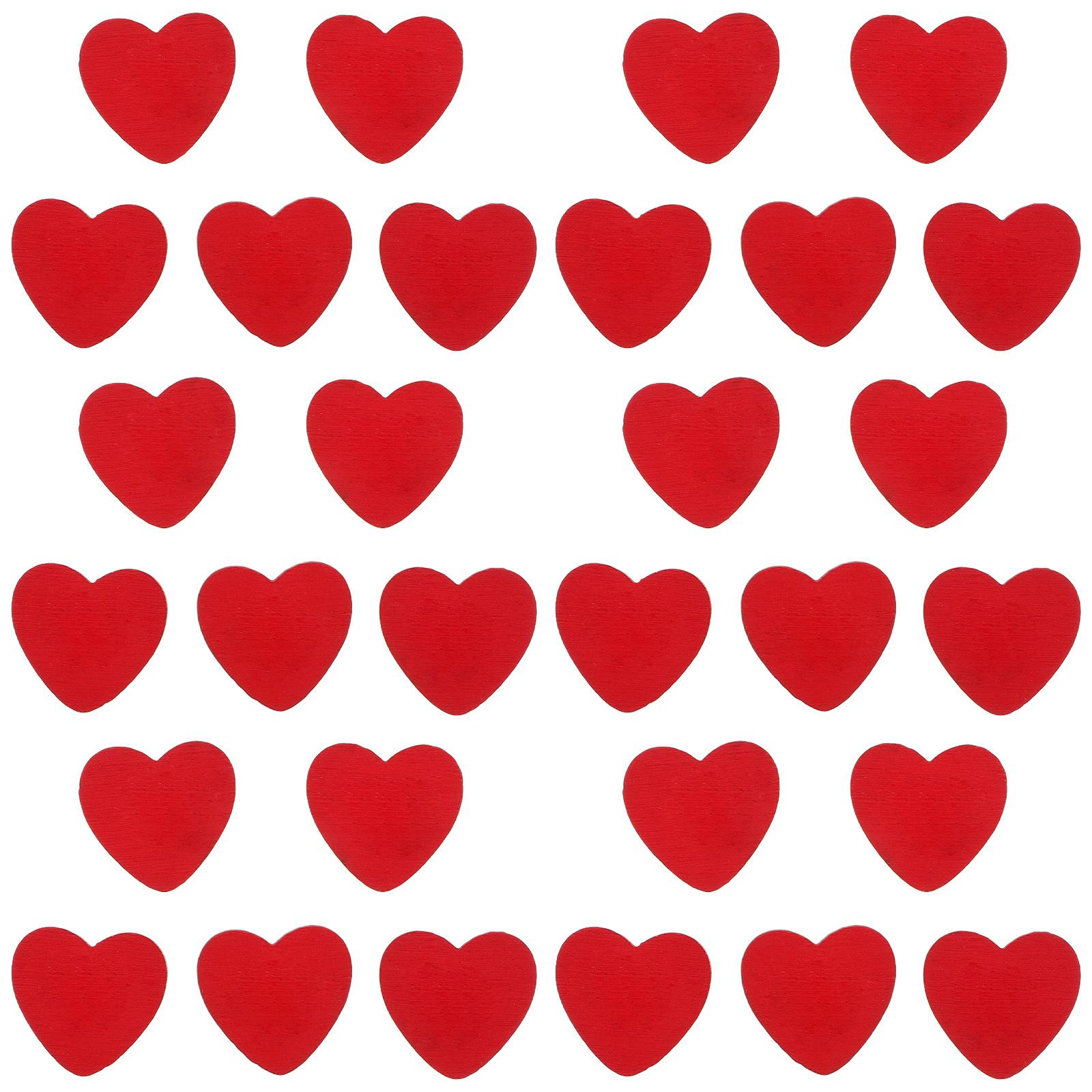 

50Pcs Self Adhesive Wooden Heart Stickers for Valentine s Day Wedding Craft Scrapbook Gift Decoration Wooden Red Heart Sticker 1.3X1.3cm