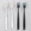 1-5Pcs Toothbrush Holders With Cover Punch-free Wall-mounted Toothbrush Holders Self-adhesive Dust-free Bathroom Storage Racks