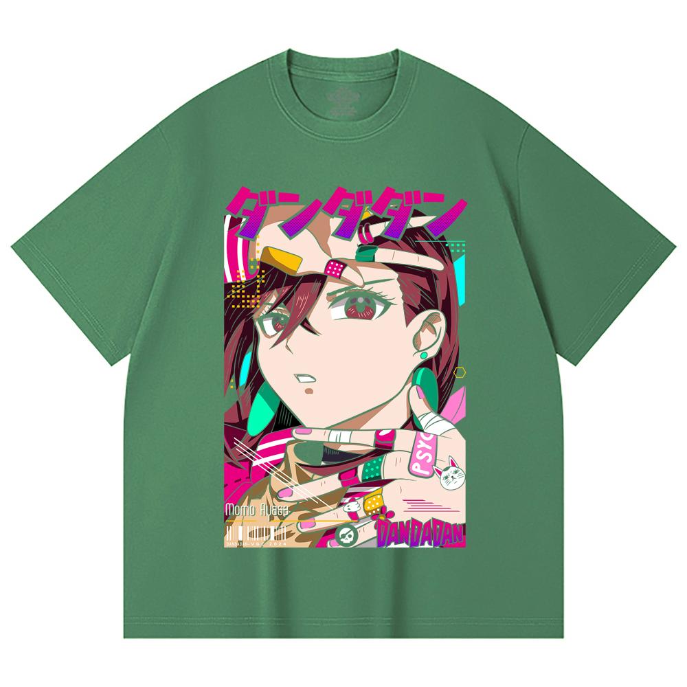 230 Gsm 100% Cotton Dandadan V21 Momo Print Unisex Heavy Cotton T Shirt