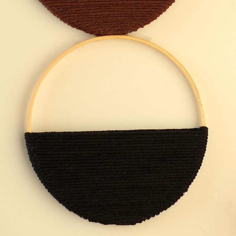 Handmade Bohemian Double Round Light Luxury Wall Shelf Hanging