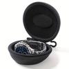 Heavy-Duty EVA Watch Storage Box with Zipper Closure - Scratch-Resistant Round Watch Organizer Case, Portable